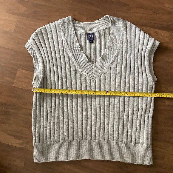 Gap grey blue knit sweater vest - Picture 4 of 6